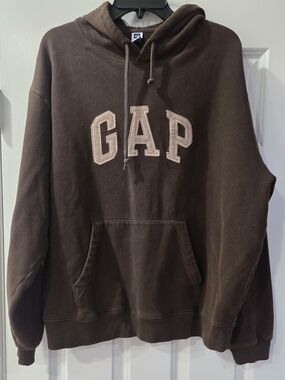 Classic GAP Brown Crewneck Logo Hoodie